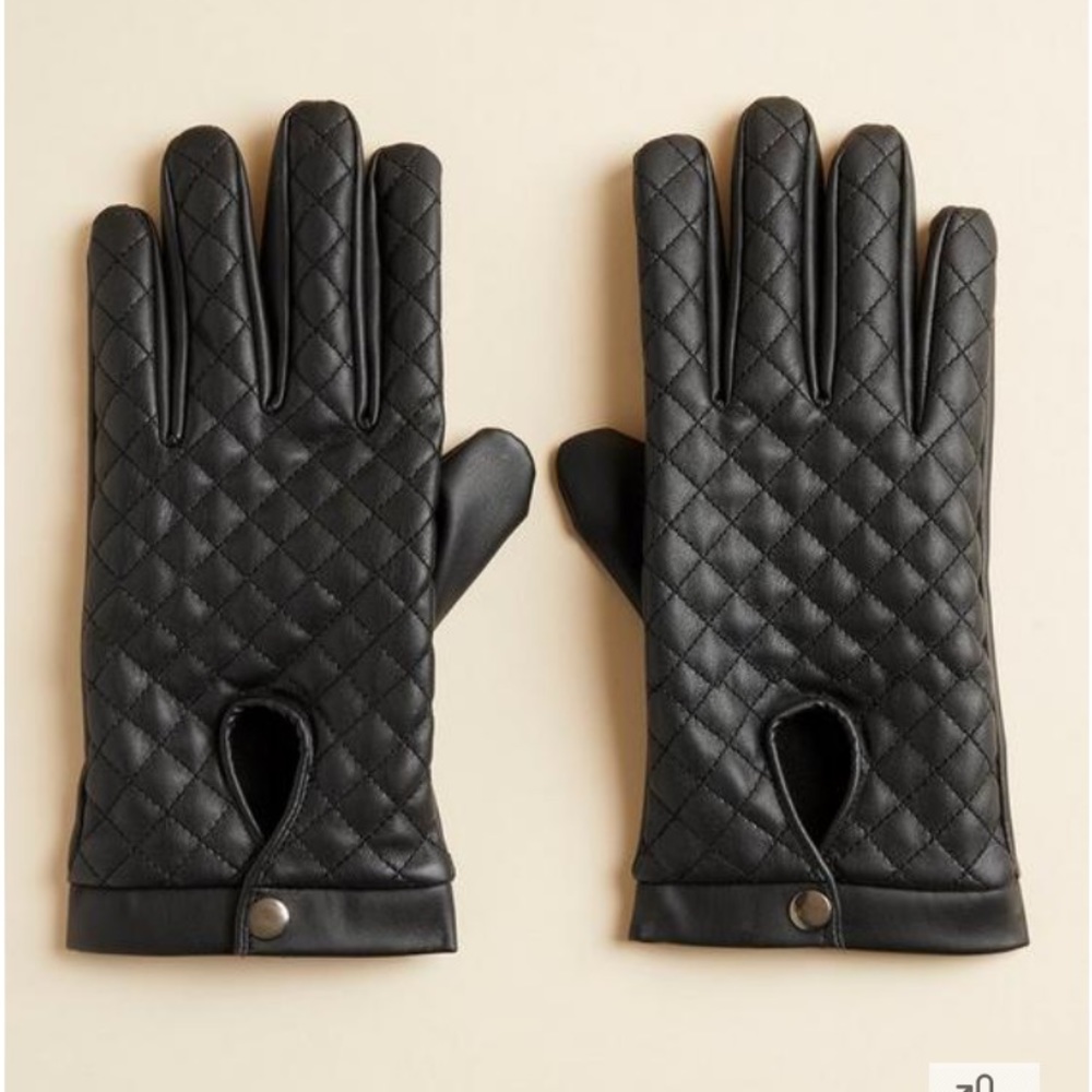 🆕 TORRID Black Faux Leather Gloves!!! Brand New!!!